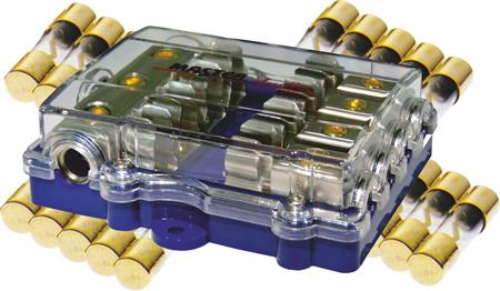 Kit Portafusibile AGU 4 vie cavo 21mmq + 20 fuse AGU
