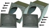 KIT Supporti altoparlanti+griglie 100mm FIAT Panda ->2003 GRIGIO