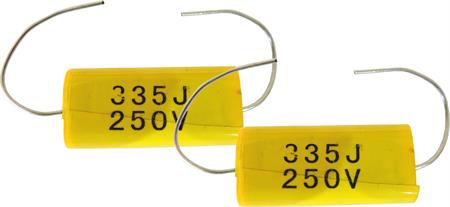 Condensatore 3,3uF-250 V poliestere conf.20 pz
