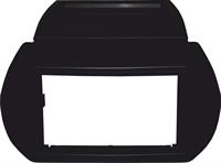 Mascherina autoradio 2 DIN FIAT Qubo-Fiorino dal 2009--> NERO