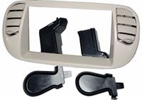 Kit montaggio radio 2 DIN CHINA FIAT 500 dal'08->'15 Beige