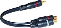 Sdoppiatore RCA con cavo 15 cm 1 maschio->2 femmine