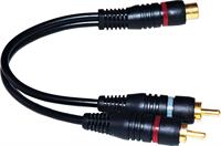 Sdoppiatore RCA con cavo 15 cm 1 femmina->2 maschi