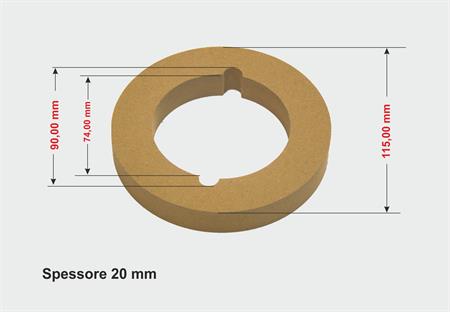 Anello supporto specifico per tweeter piattello da 100 mm