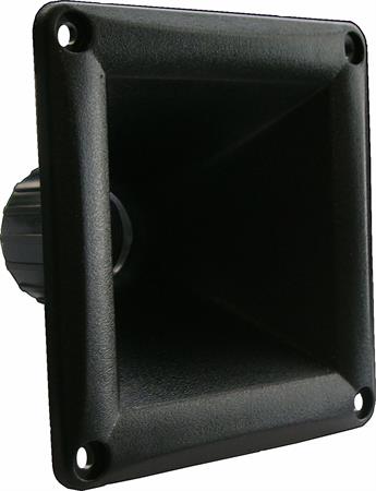 Tromba in ABS 115x115 mm con attacco filettato 1 pollice