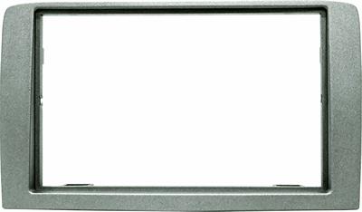 Mascherina autoradio 2 ISO NO Cornice LANCIA Musa 2009-> Silver