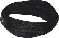 Guaina trecciata poliestere nera 20mm std 40mm max
