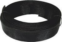 Guaina trecciata poliestere nera 50mm std 100mm max