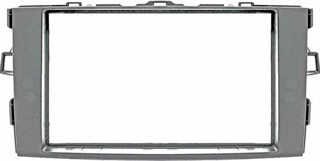 Mascherina autoradio 2 DIN No Cornice TOYOTA Auris 2007-> SILVER