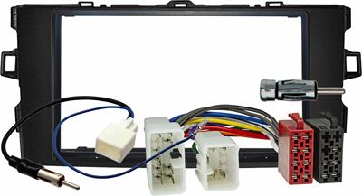 KIT Masch. radio 2 DIN+acc Cornice Cina TOYOTA Auris '07-> Nero
