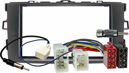 KIT Masch. radio 2 DIN+acc Cornice Cina TOYOTA Auris'07-> Grigio