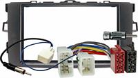 KIT Masch. radio 2 DIN+acc Cornice Cina TOYOTA Auris'07-> Grigio
