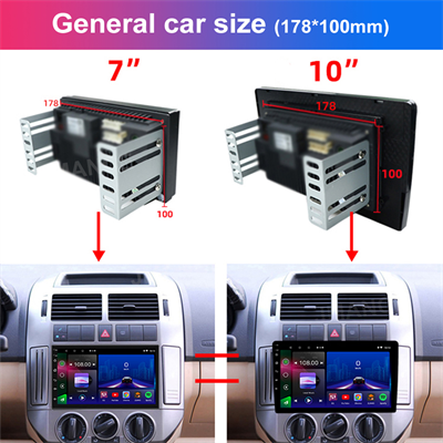 Autoradio 2 DIN 7 pollici Android Quad Core 2+32 GB Carplay